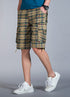 Men's Summer Straight Leg Utility Plaid Cargo Shorts