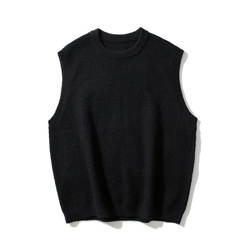 Men's Sweater Vest Sleeveless Round Neck Tank Top