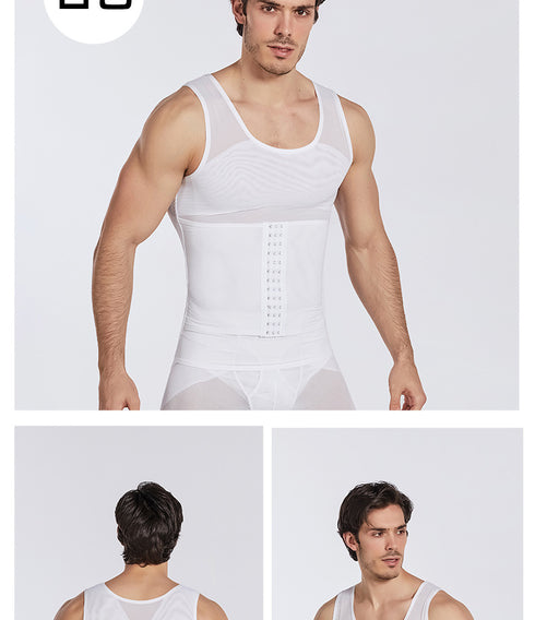 Men's Tank Top Body Shaper Chest Abdomen Undershirts