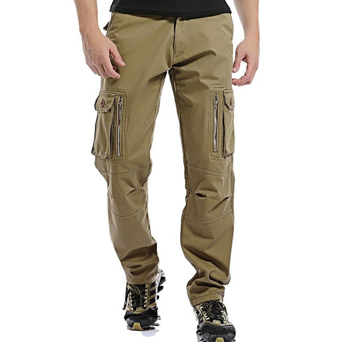 Men's Thicken Relaxed Fit Straight Leg Cargo Pants