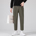 Men's Thicken Slim Fit Cropped Pleat-Front Dress Pants