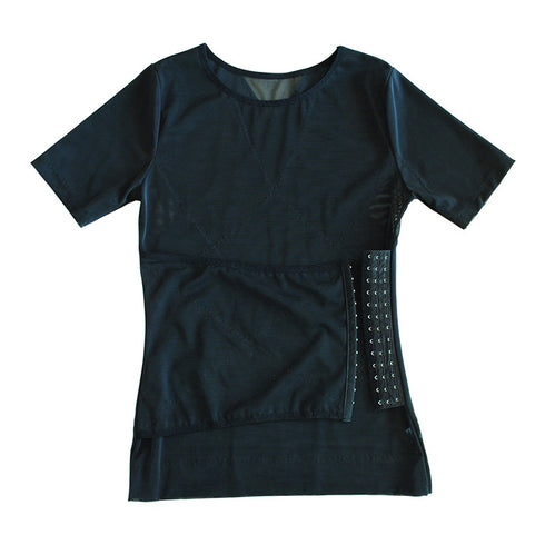 Men's Tummy Compression 3 Rows Clasp Short Sleeve Shapewear