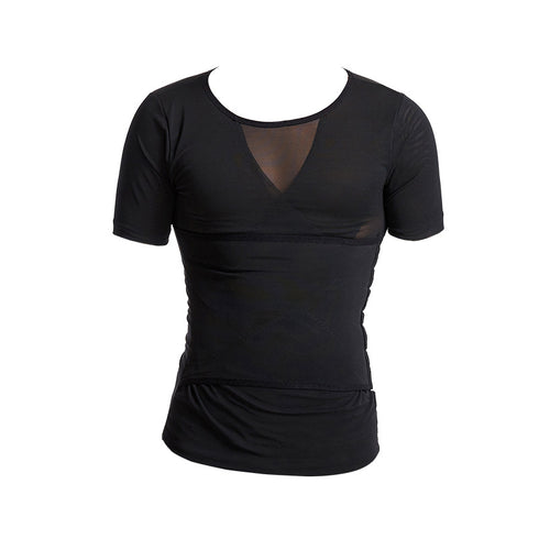 Men's Tummy Compression 3 Rows Clasp Short Sleeve Shapewear