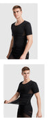 Men's Tummy Compression 3 Rows Clasp Short Sleeve Shapewear