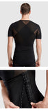Men's Tummy Compression 3 Rows Clasp Short Sleeve Shapewear