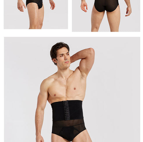 Men's Tummy Control Shaping Control Briefs with Waist Girdle