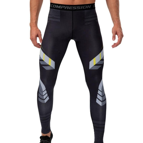 Men's UV Blocking Running Tights Gym Compression Leggings