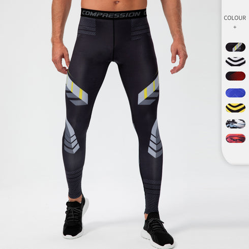 Men's UV Blocking Running Tights Gym Compression Leggings