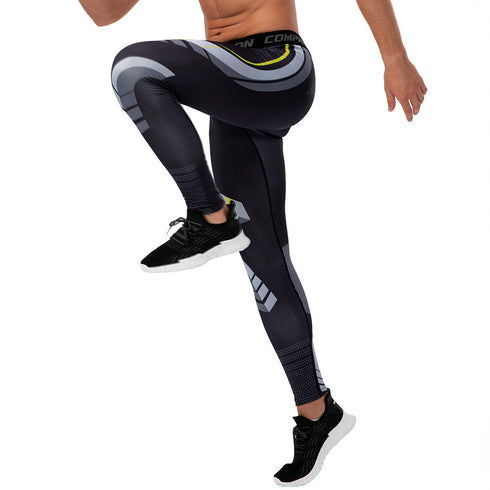 Men's UV Blocking Running Tights Gym Compression Leggings