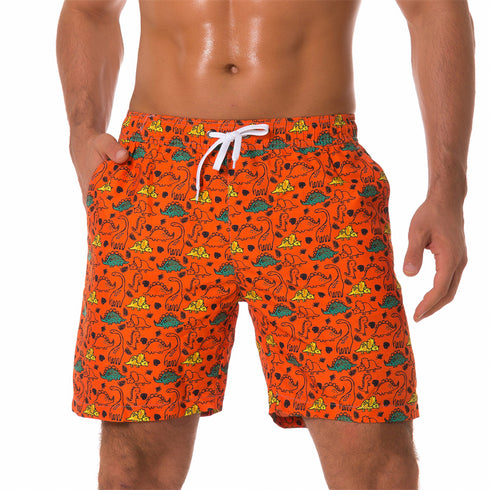 Men's Water Sport Printed Lightweight Swim Trunks