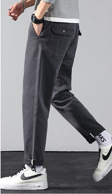 Men's Flat Front Winter Athletic Straight Leg Cropped Pants