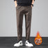 Men's Flat Front Winter Athletic Straight Leg Cropped Pants