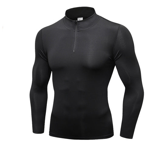 Men's Winter Brushed Running Skinny Quick Dry Shirt