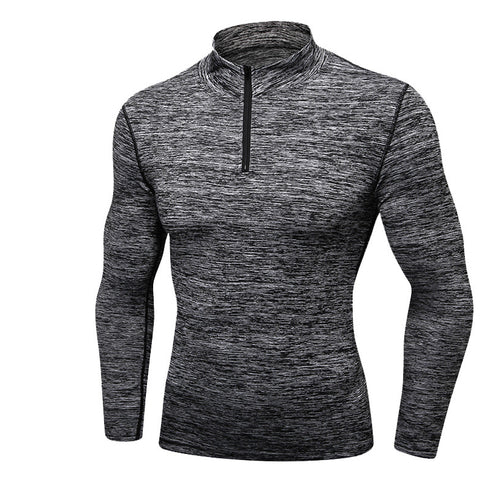 Men's Winter Brushed Running Skinny Quick Dry Shirt