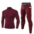 Men's Winter Brushed Warm Running Suit Shirt Pants Sets