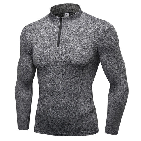 Men's Winter Running Stretchy Skinny Shirt Undershirt