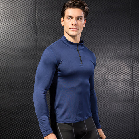 Men's Winter Running Stretchy Skinny Shirt Undershirt