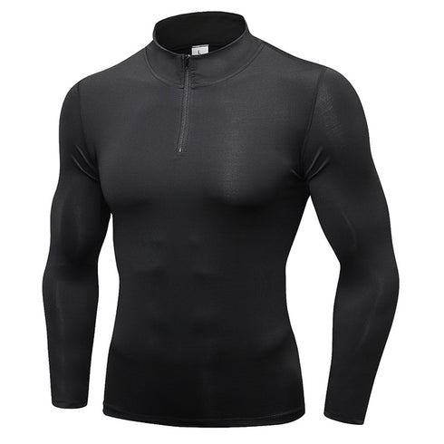 Men's Winter Running Stretchy Skinny Shirt Undershirt
