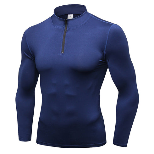 Men's Winter Running Stretchy Skinny Shirt Undershirt