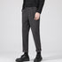 Men's Woolen Slim Fit Straight Pleat-Front Dress Pants