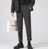 Men's Woolen Slim Fit Straight Pleat-Front Dress Pants