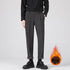Men's Woolen Slim Fit Straight Pleat-Front Dress Pants