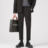 Men's Woolen Slim Fit Straight Pleat-Front Dress Pants
