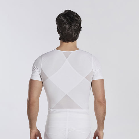 Men's Zipper Abdomen Control Compression T-shirt Shapewear