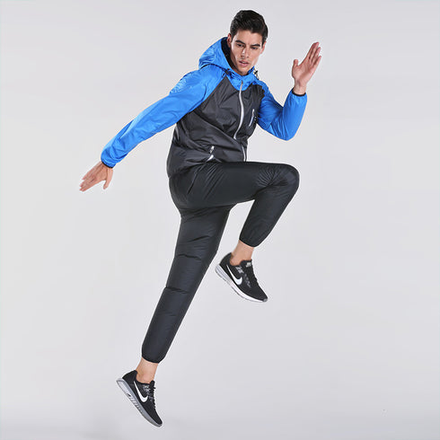 Men's Zipper Sauna Suits Sweat Gym Workout Full Body