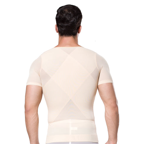 Men's Zipper Tummy Thermal Compression Short Sleeve Shapewear
