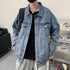 Mens Button Classic Denim Jean Jacket Coat