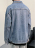 Mens Button Classic Denim Jean Jacket Coat