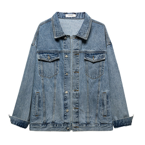 Mens Button Classic Denim Jean Jacket Coat