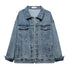 Mens Button Classic Denim Jean Jacket Coat