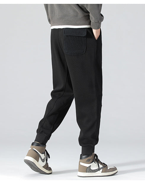 Mens Plus Size Elastic Waist Joggers Casual Functional Cargo Pants