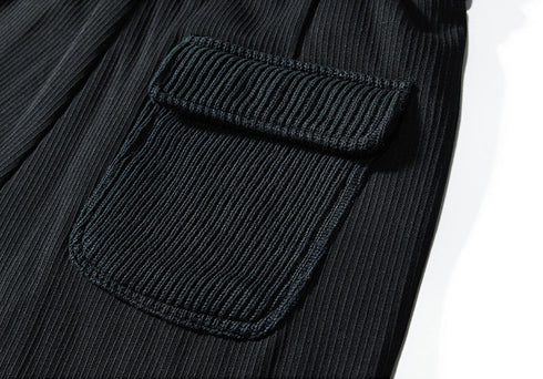 Mens Plus Size Elastic Waist Joggers Casual Functional Cargo Pants