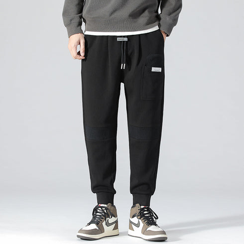 Mens Plus Size Elastic Waist Joggers Casual Functional Cargo Pants