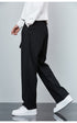 Mens Fashion Loose Casual Plus Size Flat-Front Dress Pants