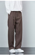Mens Fashion Loose Casual Plus Size Flat-Front Dress Pants