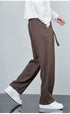 Mens Fashion Loose Casual Plus Size Flat-Front Dress Pants