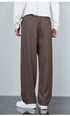 Mens Fashion Loose Casual Plus Size Flat-Front Dress Pants