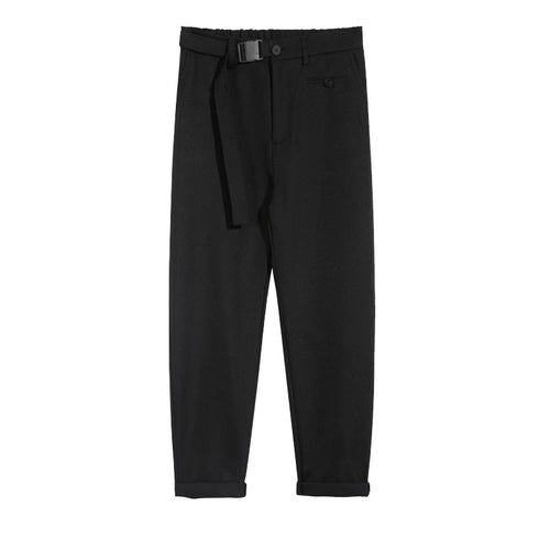 Mens Fashion Loose Casual Plus Size Flat-Front Dress Pants