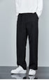 Mens Fashion Loose Casual Plus Size Flat-Front Dress Pants