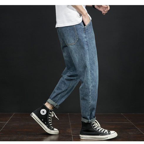 Men's Fashion Loose Harem Denim Jeans with Pocket