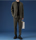 Men's Plus Size Slim Fit Casual Woolen Button Suit Jacket