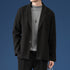 Men's Plus Size Slim Fit Casual Woolen Button Suit Jacket