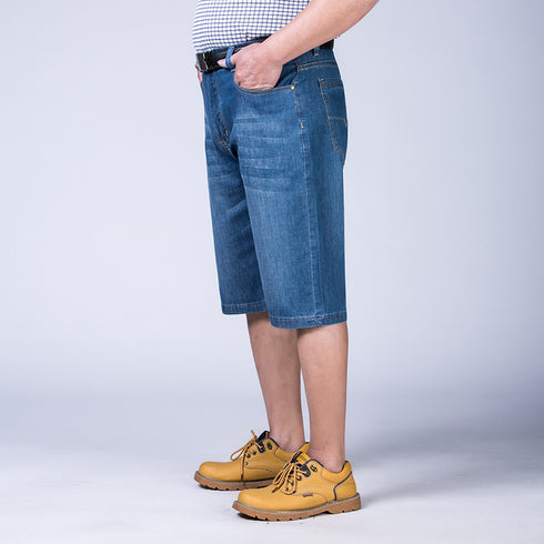 Mens Summer Casual Plus Size Fit Jeans Denim Shorts