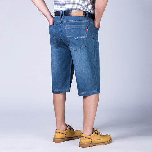 Mens Summer Casual Plus Size Fit Jeans Denim Shorts