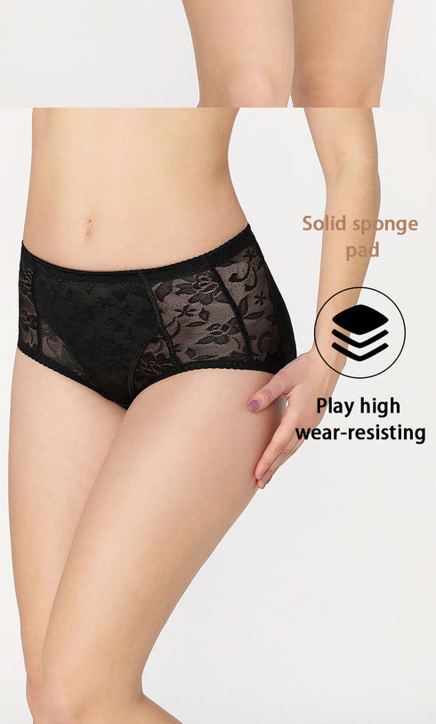 Mid Waisted Women's Hip Pads Fake Butt Brief Short Underwear