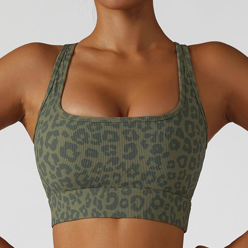 Modern Leopard Sexy Women's Running Sports Bra Tank